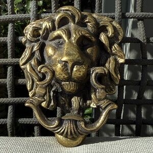 Antique Bronze Lion Head Door Knocker